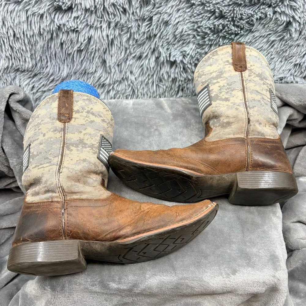 Ariat Boots Mens Size 5 Sport Patriot Western Boot Digital Camo Square Toe Brown